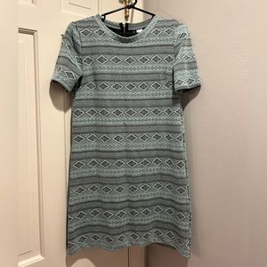 Form fitting dress. Dress stretches and is soft